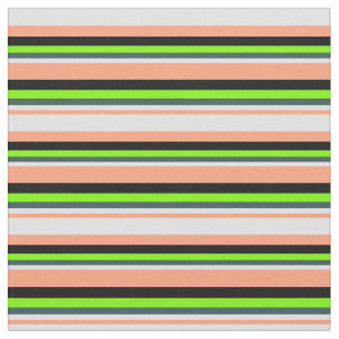 Tela Salmón ligero, lavanda, gris pizarra, verde y negr