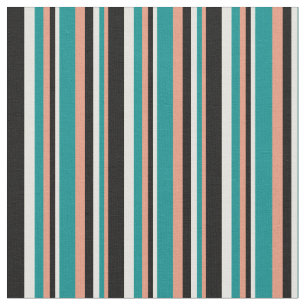 Tela Salmón oscuro, cian oscuro, amarillo claro y negro