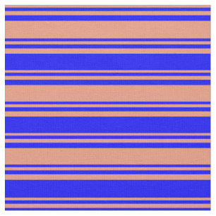 Tela Salmón oscuro y franjas azules