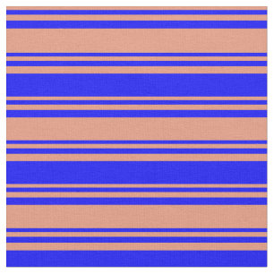 Tela Salmón oscuro y líneas de color azul