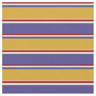 Tela Salmón rojo, beige, azul, dorado y ligero