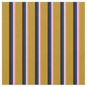 Tela Salmon, Tan, Midnight Blue, Black & Dark Goldenrod