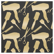 Salón del cabello del peluquero Gold Black Stylist