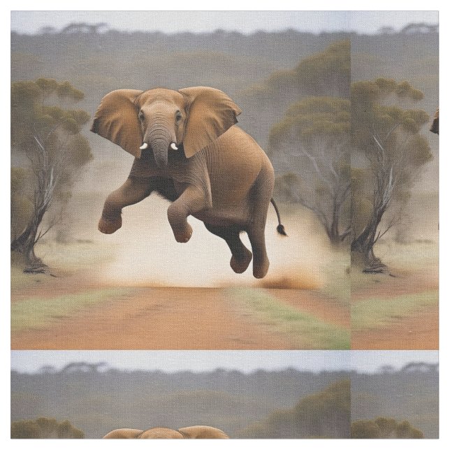 Tela Salto de canguro elefante, (De cerca)