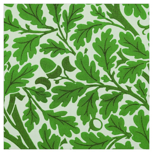Tela Saltos de roble William Morris, verde esmeralda  (Retal)