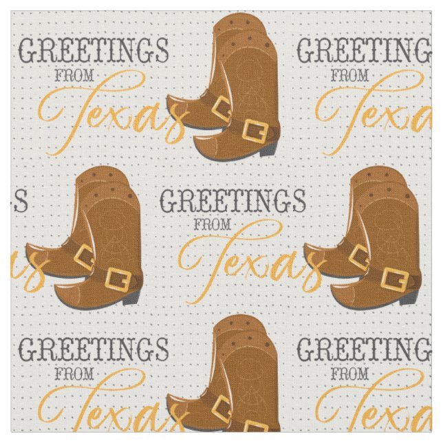 Tela Saludos desde Texas Cowboy Boots (De cerca)