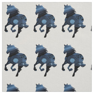 Tela salvaje de Caballo Azul