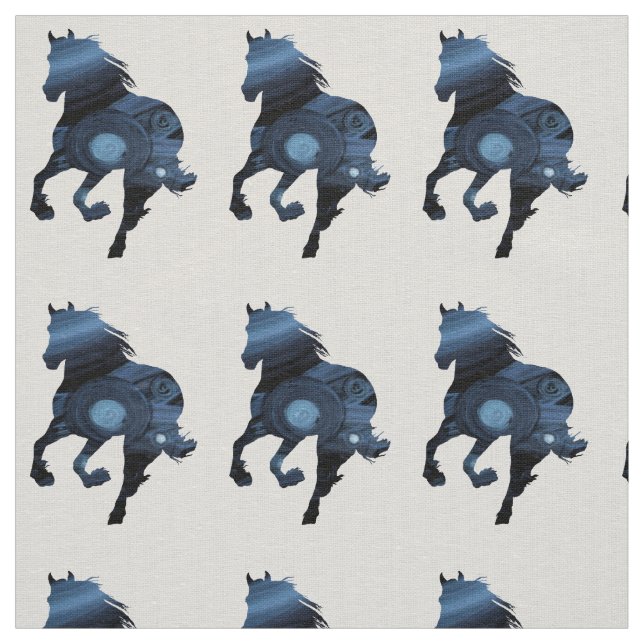 Tela salvaje de Caballo Azul (Retal)