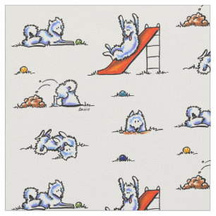 Tela Samoyedos del patio blancos