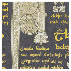Tela Sampler celta en gradientes de oro