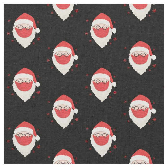 Tela Santa Claus con máscara médica (De cerca)