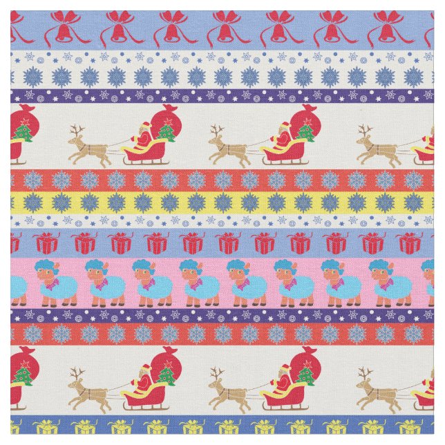 Tela Santa Claus sleigh (De cerca)