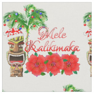 Tela Santa Claus Tiki Mele Kalikimaka