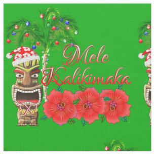 Tela Santa Claus Tiki Mele Kalikimaka