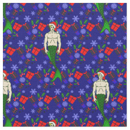 Tela santa rubia merman feas navidades regalos de siren