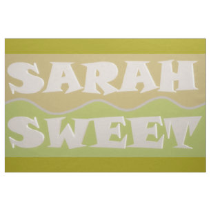 Tela Sarah Sweet quemó naranja y se desvaneció en verde