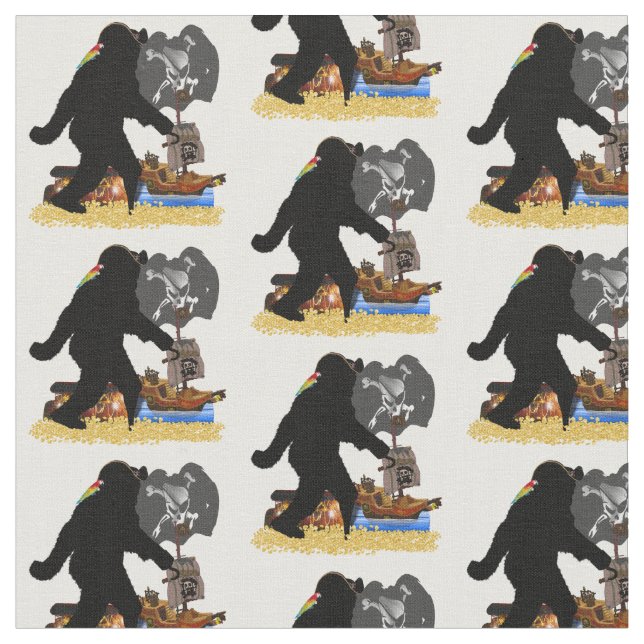 Tela Sasquatch Pirate Treasure Chest (De cerca)