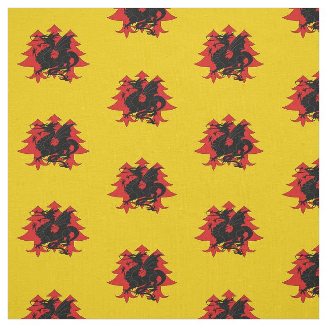 Tela SCA Drachenwald Dragon Badge Fabric (Retal)