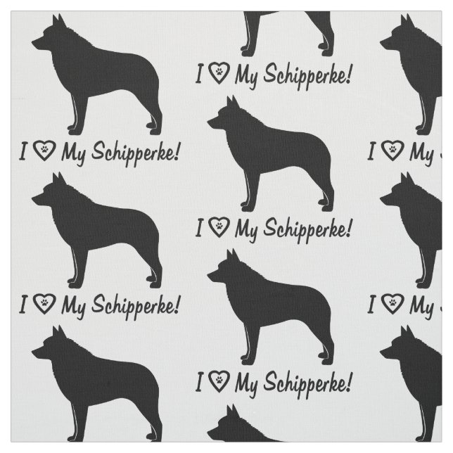 Tela Schipperke en silueta (Retal)