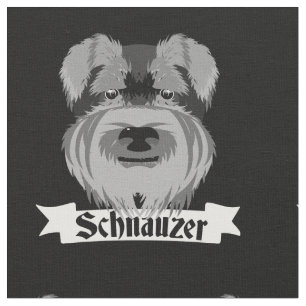 Tela Schnauzer blanco y negro