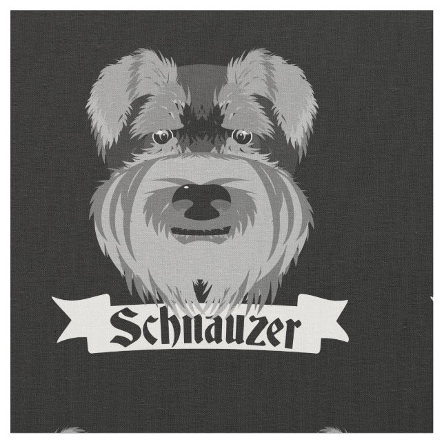 Tela Schnauzer blanco y negro (De cerca)