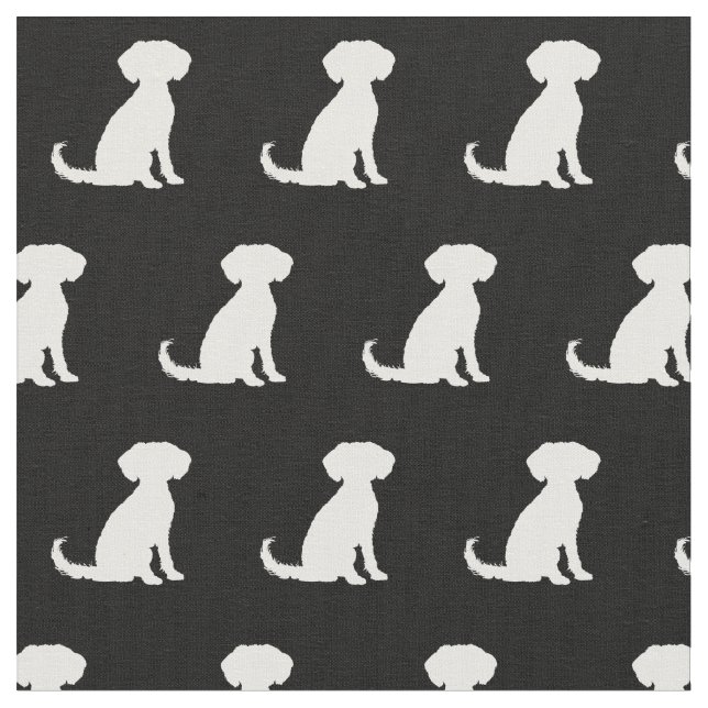 Tela Schnoodle Dog Silhouette Mascota (De cerca)