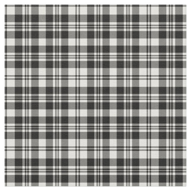 Tela Scott Black & White Modern Tartán (De cerca)