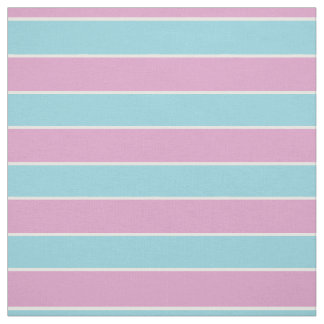 Tela Sea foam green/blue with pink/white stripes