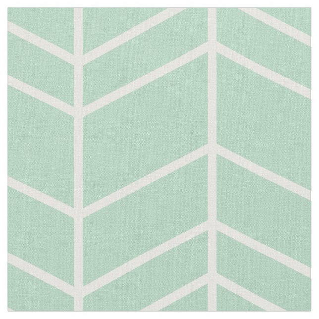 Tela Seafoam Herringbone Chevron (De cerca)