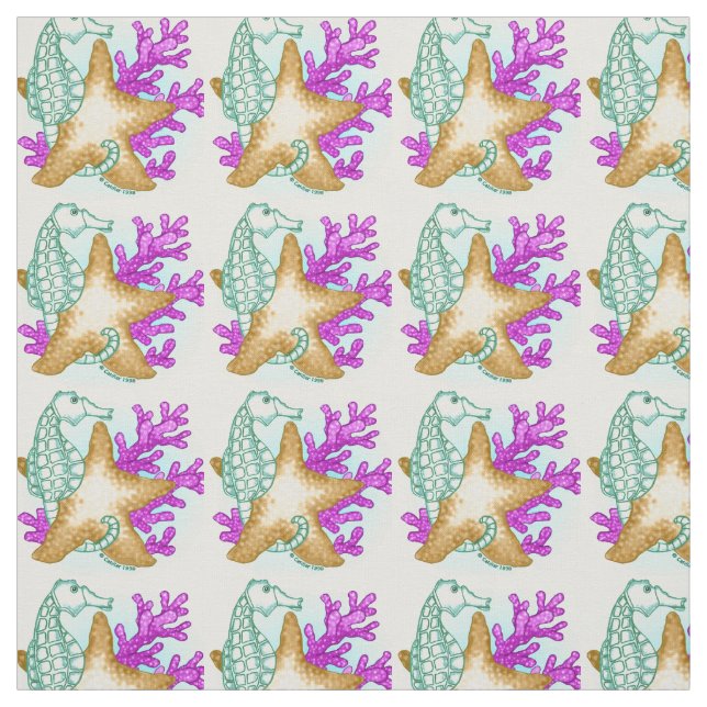 Tela Seahorse Sea Friends (Retal)