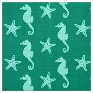 Tela Seahorse y estrellas de mar - el trullo y el