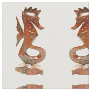 Tela seahorses de madera tallados en blanco