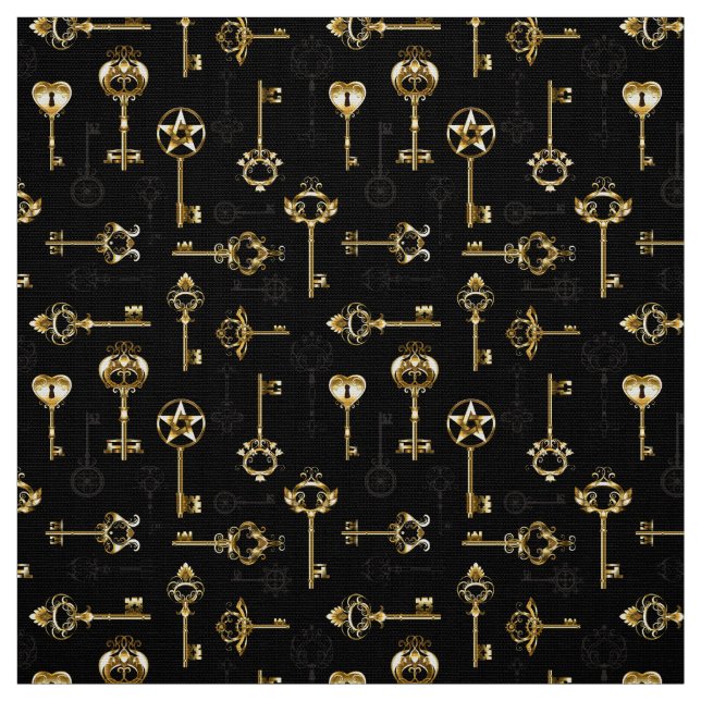 Tela Seamless Pattern with Golden Keys (Retal)