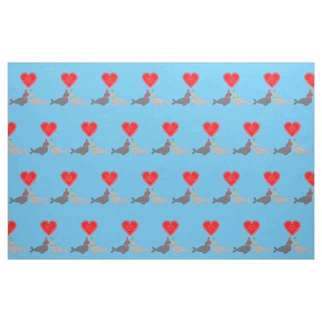 Tela Sellos de besos de Navidades pequeños ("Cuarto gordo" (fat quarter))