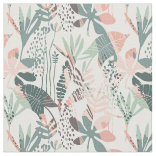 Tela Selva floral tropical único en el pasto