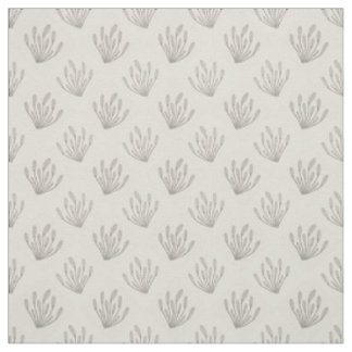 Tela Semilla floral silenciada Botánico Lino Beige