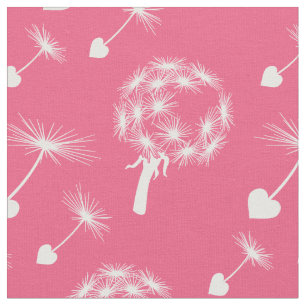 Tela Semillas de corazón rosadas de Dandelion