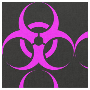 Tela Señal de riesgo biológico rosa geek