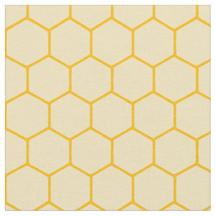 Tela Sencillo y elegante patrón de abeja amarillo claro