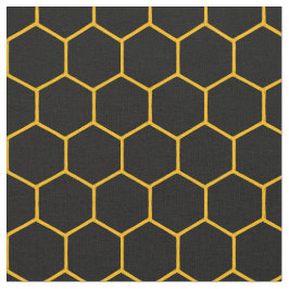 Tela Sencillo y elegante patrón de abeja amarillo negro