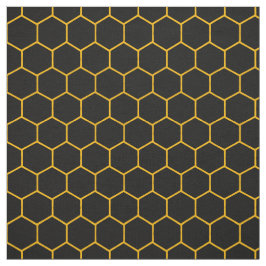Tela Sencillo y elegante patrón de abeja amarillo negro