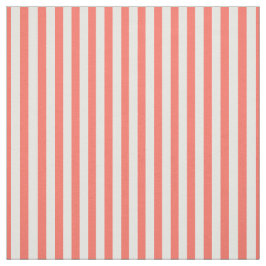 Tela Sencillos rayas patrón Coral/Blanco trendy