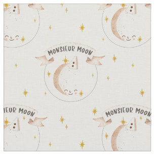 Tela Señor Luna - estrellas mágicas guardería celestial