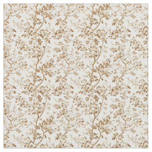 Tela Sepia Toile con Rosas y ramas