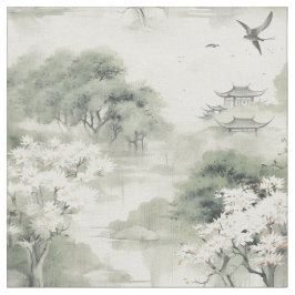 Tela Serene Tranquilidad tema japonés