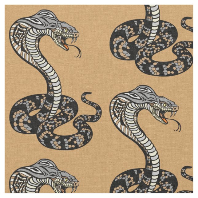 Tela serpiente cobra (De cerca)