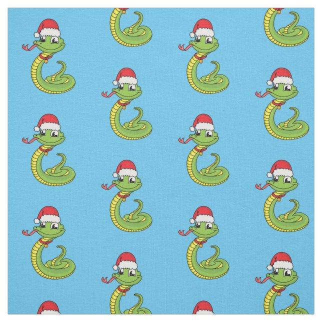 Tela Serpiente verde suave con personalizado de sombrer (Retal)