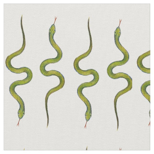 Tela Serpientes escamosas Slithering del verde a mano (De cerca)