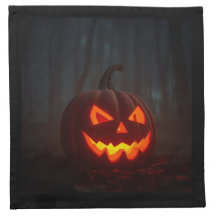 Servilleta de brillo de calabaza de Halloween real