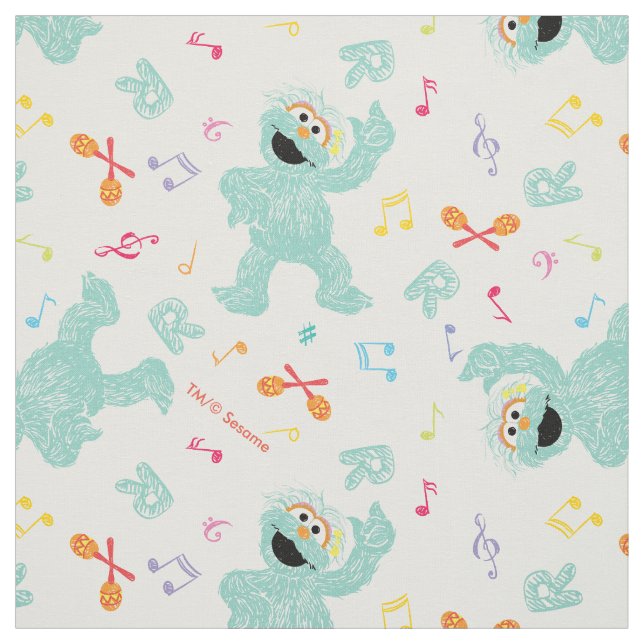 Tela Sesame Street | Rosita Music Scribble Pattern (Retal)